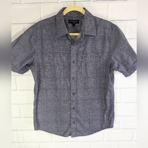 Banana Republic Navy Soft Wash Cotton Short Sleeved Button Down Shirt